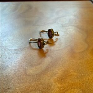 Elegant Gold and Purple Earrings